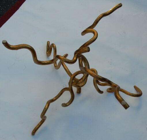 1970 'Wrought Iron Coffee Table With Interlacing in Taste of Agostini or Giacometti - Image 2