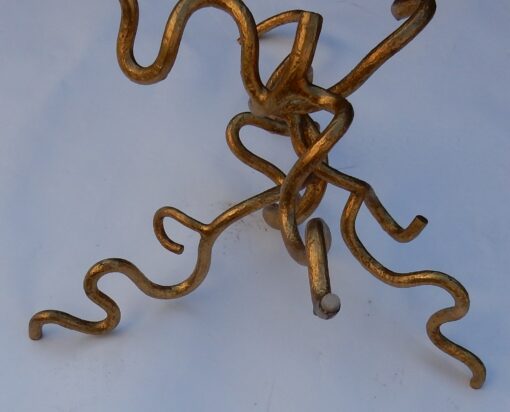 1970 'Wrought Iron Coffee Table With Interlacing in Taste of Agostini or Giacometti - Image 3
