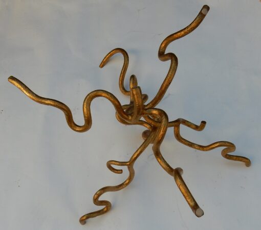 1970 'Wrought Iron Coffee Table With Interlacing in Taste of Agostini or Giacometti - Image 4