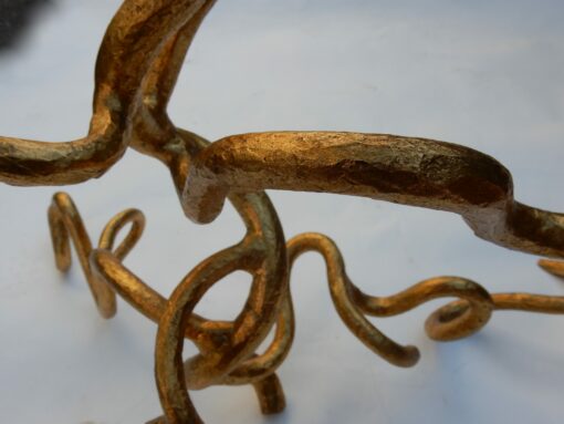 1970 'Wrought Iron Coffee Table With Interlacing in Taste of Agostini or Giacometti - Image 6