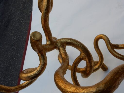 1970 'Wrought Iron Coffee Table With Interlacing in Taste of Agostini or Giacometti - Image 7