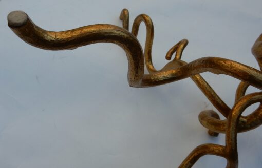 1970 'Wrought Iron Coffee Table With Interlacing in Taste of Agostini or Giacometti - Image 9