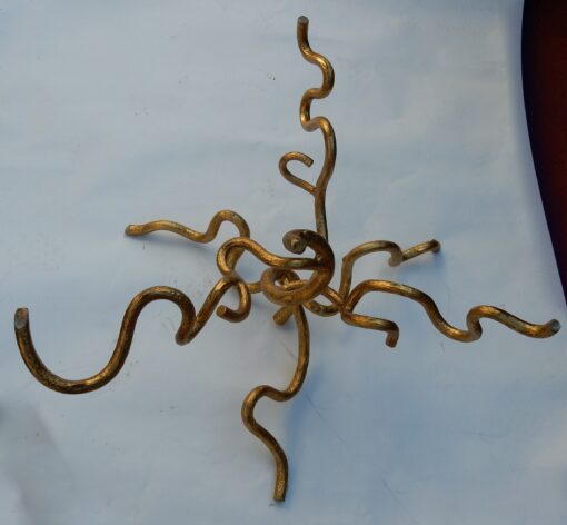 1970 'Wrought Iron Coffee Table With Interlacing in Taste of Agostini or Giacometti - Image 12