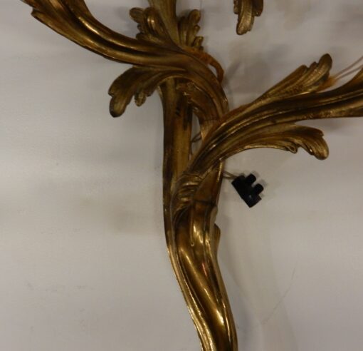 1970/80 Series Of 2 Pairs Of Sconces Dangling In Gilt Bronze Style LXV Signed Maison Baguès - Image 5