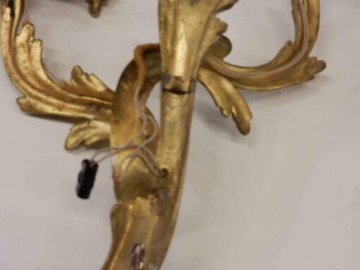 1970/80 Series Of 2 Pairs Of Sconces Dangling In Gilt Bronze Style LXV Signed Maison Baguès - Image 8