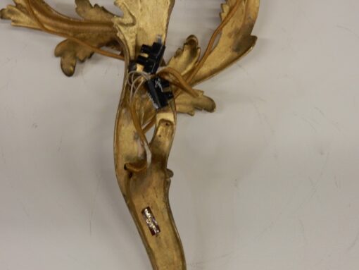 1970/80 Series Of 2 Pairs Of Sconces Dangling In Gilt Bronze Style LXV Signed Maison Baguès - Image 12