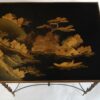 1950/70 Table With Tray Chinese Lacquer Maison Jansen Bronze Decor Palm Tree - Image 10
