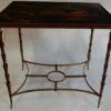 1950/70 Table With Tray Chinese Lacquer Maison Jansen Bronze Decor Palm Tree - Image 7