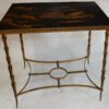 1950/70 Table With Tray Chinese Lacquer Maison Jansen Bronze Decor Palm Tree - Image 6