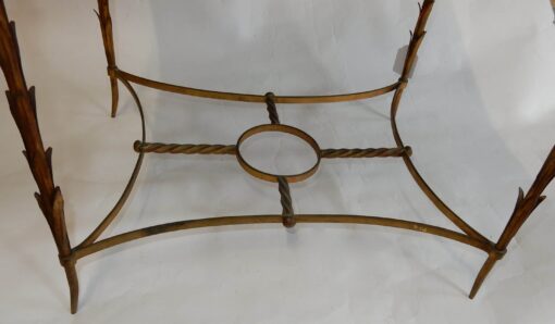 1950/70 Table Plateau Laque de Chine Maison Jansen En Bronze Décor Palmier – Image 4