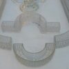 1900 'Centerpiece Table Runner in Molded Crystal from Baccarat Or St Louis 14 Pieces - Image 12