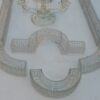 1900 'Centerpiece Table Runner in Molded Crystal from Baccarat Or St Louis 14 Pieces - Image 3