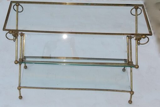 1950/70 'Bibus Magazine Holder in Brass DLG Maison Jansen From Parisian Palace 81 X 28 cm - Image 12