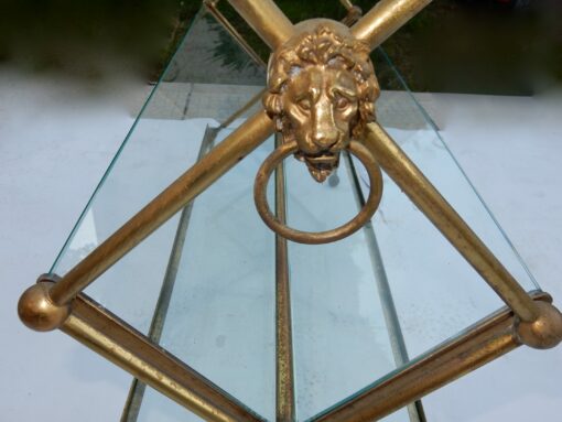 1950/70 'Bibus Magazine Holder in Brass DLG Maison Jansen From Parisian Palace 81 X 28 cm - Image 9