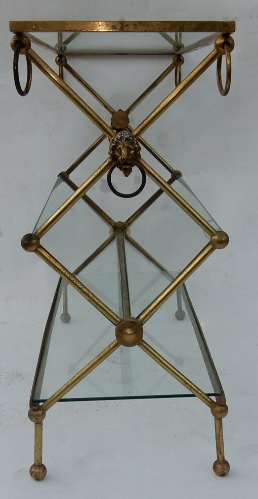 1950/70 'Bibus Magazine Holder in Brass DLG Maison Jansen From Parisian Palace 81 X 28 cm - Image 8