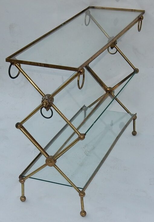 1950/70 'Bibus Magazine Holder in Brass DLG Maison Jansen From Parisian Palace 81 X 28 cm - Image 6