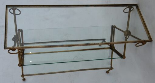 1950/70 'Bibus Magazine Holder in Brass DLG Maison Jansen From Parisian Palace 81 X 28 cm - Image 4