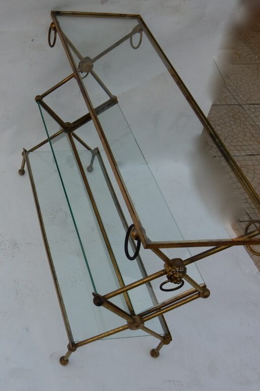 1950/70 'Bibus Magazine Holder in Brass DLG Maison Jansen From Parisian Palace 81 X 28 cm - Image 2