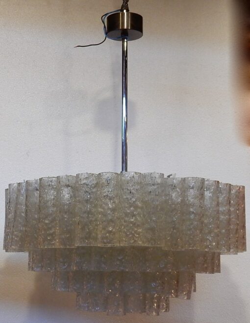 1960/70 'Venini Murano Doria Lichtenwerken Chandelier 6 Bulbs