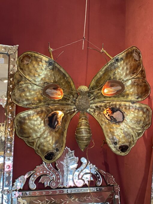 1970 'Coffee Table Butterfly Illuminating DLG  Duval Brasseur or Isabelle Faure For Honoré de Paris - Image 16