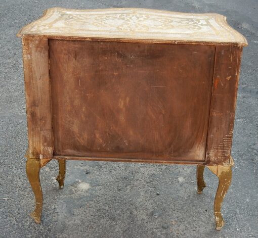 1970' Commode Arbalète 3 Tiroirs Bois Doré Style Renaissance Italienne 79 X 34 X H 79 – Image 3