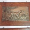 1900' Paire de Bas Reliefs En Bronze Sur Noyer, Chiens D'Arrêt – Image 8