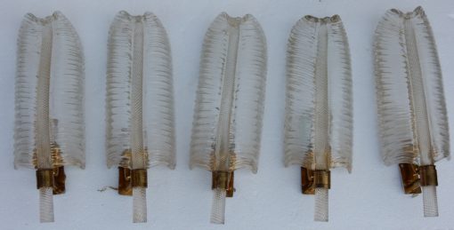 1950/70 5 Appliques Style BAROVIER & TOSO en Cristal de Murano 40 x 14 cm – Image 8