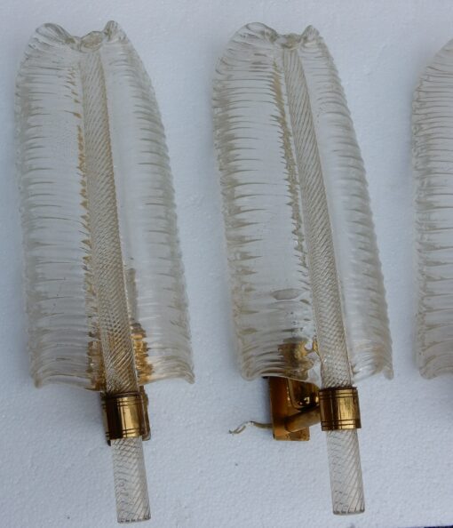 1950/70 5 Appliques Style BAROVIER & TOSO en Cristal de Murano 40 x 14 cm – Image 7