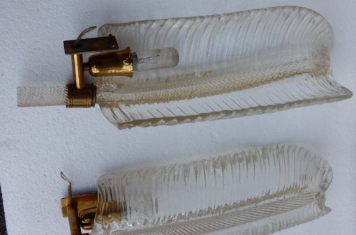 1950/70 5 Appliques Style BAROVIER & TOSO en Cristal de Murano 40 x 14 cm – Image 4