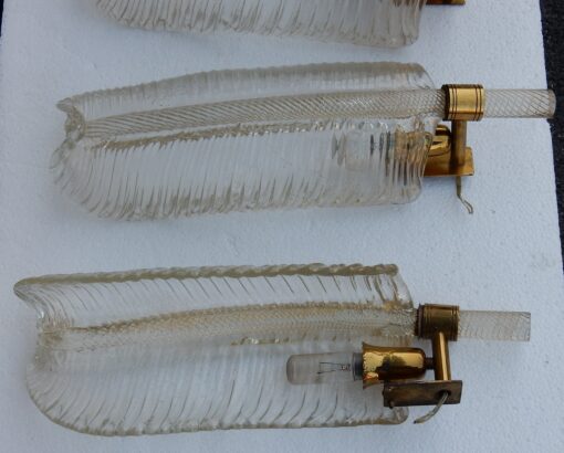 1950/70 5 Appliques Style BAROVIER & TOSO en Cristal de Murano 40 x 14 cm – Image 2