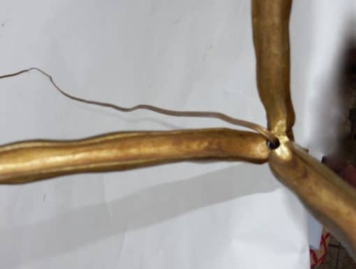 1970 ′ Pair Of Floor Lamps With Branching Patinated Bronze DLG Agostini Height 140 cm Diameter 40 cm - Image 3