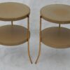1970/80' Paire de Guéridons Tripodes Décor Bambou, Plateaux Laqués Style Maison Jansen  Diamètre 43 cm – Image 5