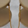 1970/80' Paire de Guéridons Tripodes Décor Bambou, Plateaux Laqués Style Maison Jansen  Diamètre 43 cm – Image 4