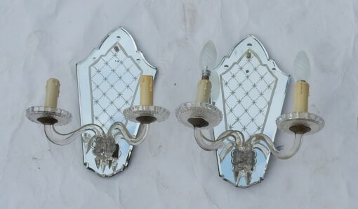 1970 'Pair Of Venice Sconces With 2 Arms Of Light Decor With Stars - Image 7