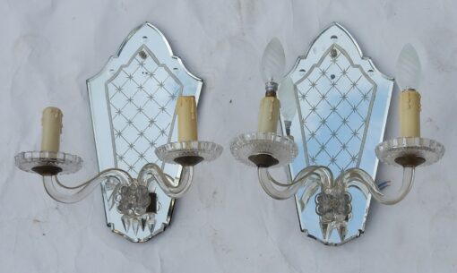 1970 'Pair Of Venice Sconces With 2 Arms Of Light Decor With Stars