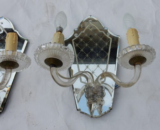 1970 'Pair Of Venice Sconces With 2 Arms Of Light Decor With Stars - Image 4