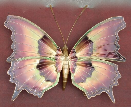 1970 ′ Sconce or Ceiling Light Butterfly In The Style Of  Duval Brasseur or Isabelle Faure For Honoré de Paris, Wingspan 146 cm - Image 8