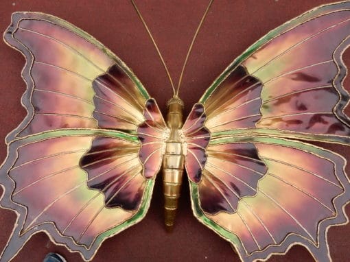 1970 ′ Sconce or Ceiling Light Butterfly In The Style Of  Duval Brasseur or Isabelle Faure For Honoré de Paris, Wingspan 146 cm - Image 3