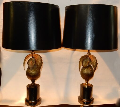 1970 'Pair Of Lamps Palm Or Coconut Tree With Coconut DLG Maison Jansen Or Charles Unsigned - Image 6