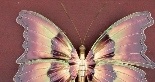 1970 ′ Sconce or Ceiling Light Butterfly In The Style Of  Duval Brasseur or Isabelle Faure For Honoré de Paris, Wingspan 146 cm - Image 5