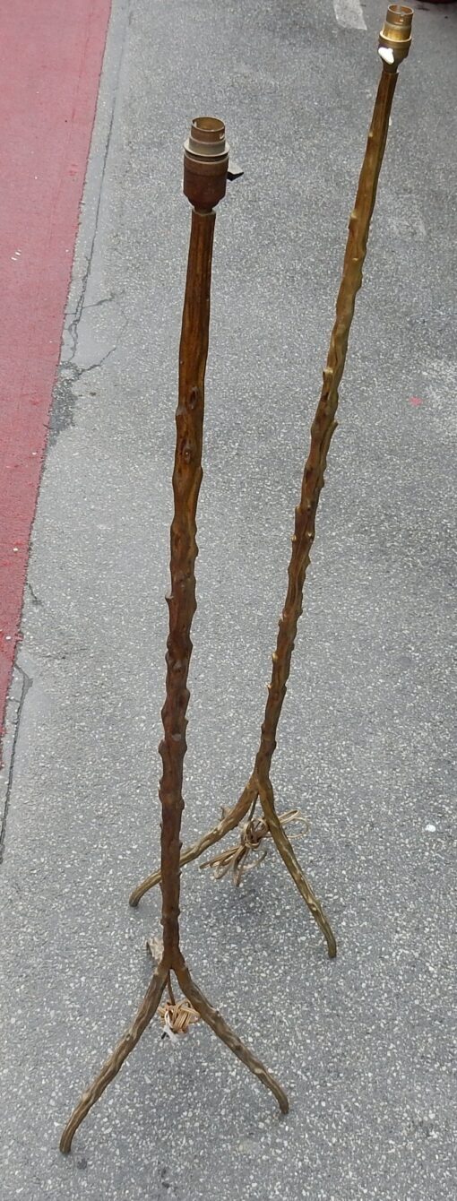1970 ′ Pair Of Floor Lamps With Branching Patinated Bronze DLG Agostini Height 140 cm Diameter 40 cm - Image 22