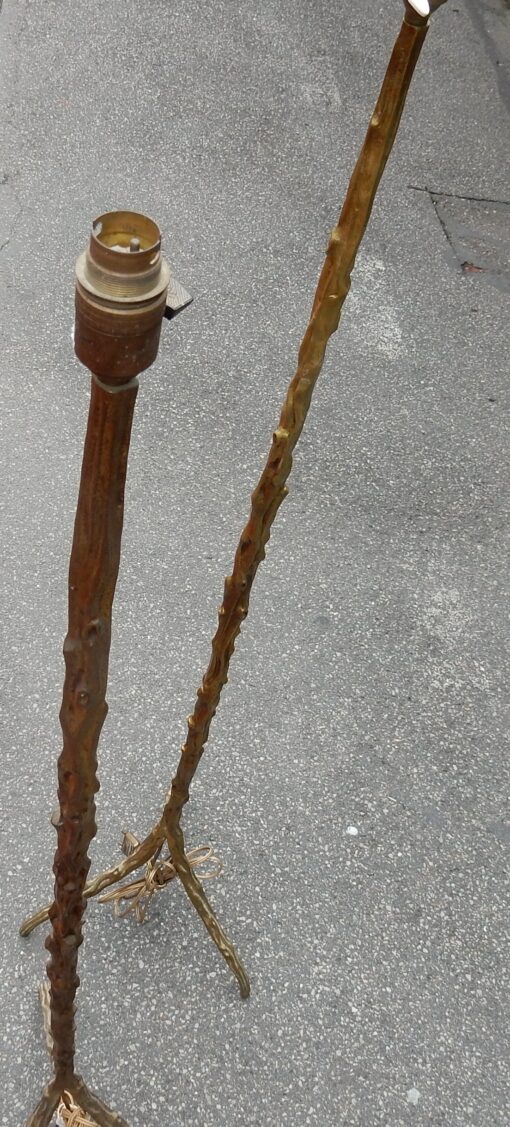 1970 ′ Pair Of Floor Lamps With Branching Patinated Bronze DLG Agostini Height 140 cm Diameter 40 cm - Image 19