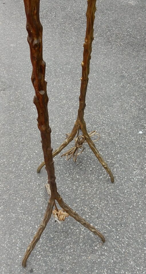 1970 ′ Pair Of Floor Lamps With Branching Patinated Bronze DLG Agostini Height 140 cm Diameter 40 cm - Image 18