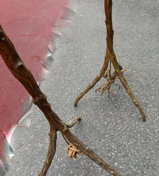 1970 ′ Pair Of Floor Lamps With Branching Patinated Bronze DLG Agostini Height 140 cm Diameter 40 cm - Image 16