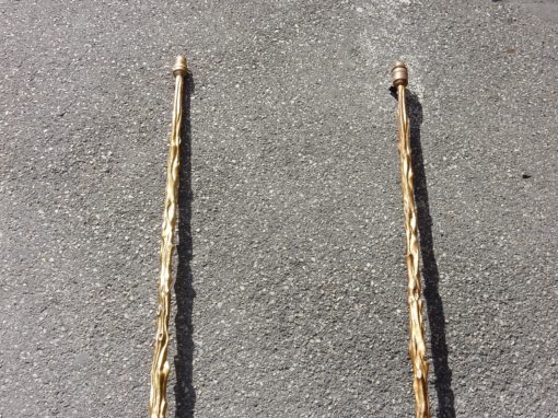 1970 ′ Pair Of Floor Lamps With Branching Patinated Bronze DLG Agostini Height 140 cm Diameter 40 cm - Image 13