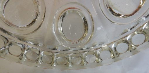 1950/70 Pair of Opalescent Crystal Candlesticks And Red Baccarat Candle Holders Signed - Image 2