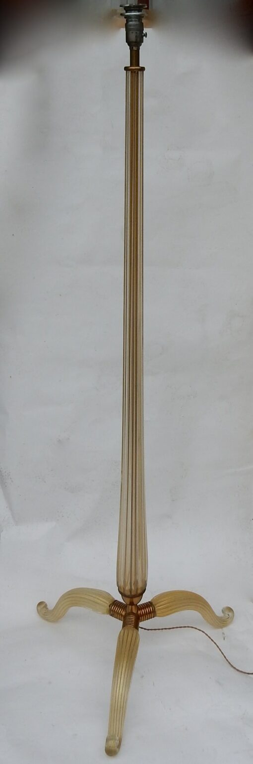 1950/70 Barovier & Toso Tripod Floor Lamp With Gold Paillons - Image 15
