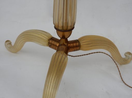 1950/70 Barovier & Toso Tripod Floor Lamp With Gold Paillons - Image 12
