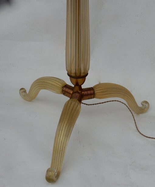 1950/70 Barovier & Toso Tripod Floor Lamp With Gold Paillons - Image 11