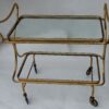 1970 'Rolling Bar in Bronze and Gilt Brass Maison Bagués Decor Art Nouveau - Image 11